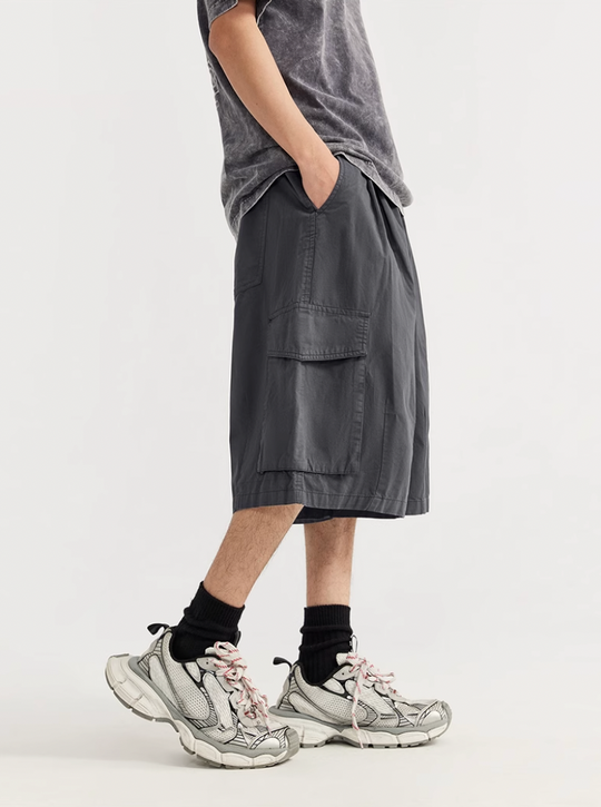 F3F Select Multi Pocket Two Tuck Wide Work Cargo Shorts