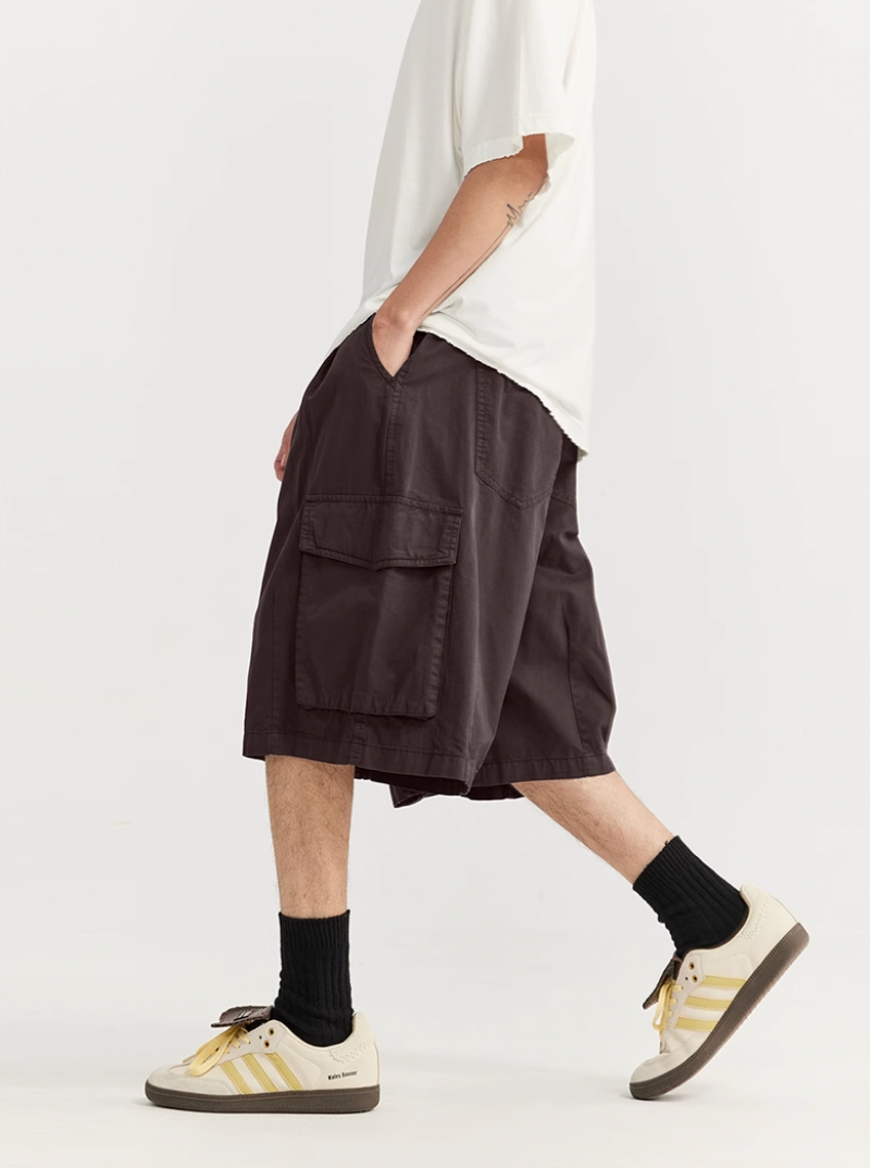 F3F Select Multi Pocket Two Tuck Wide Work Cargo Shorts