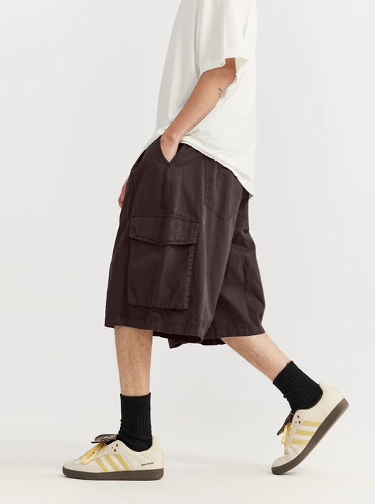 F3F Select Multi Pocket Two Tuck Wide Work Cargo Shorts