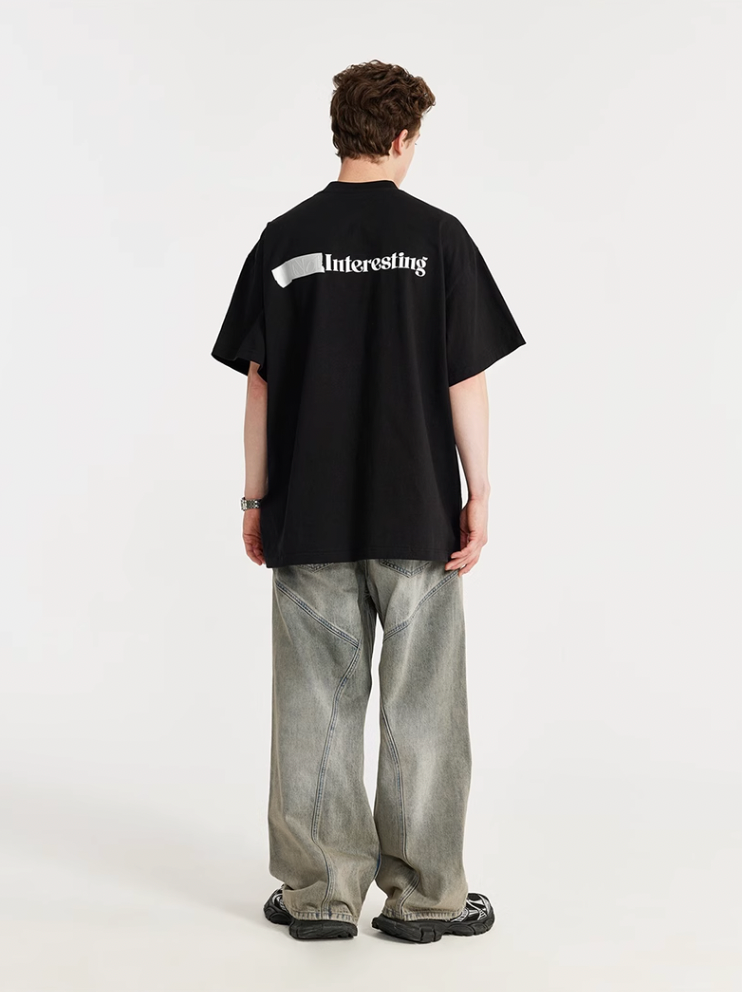 F3F Select Retro Wash Cut Wide Leg Jeans