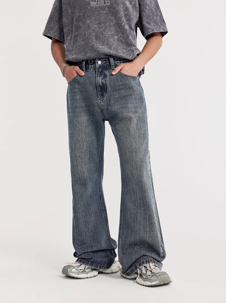 F3F Select Retro Distressed Bamboo Washed Micro Denim Jeans