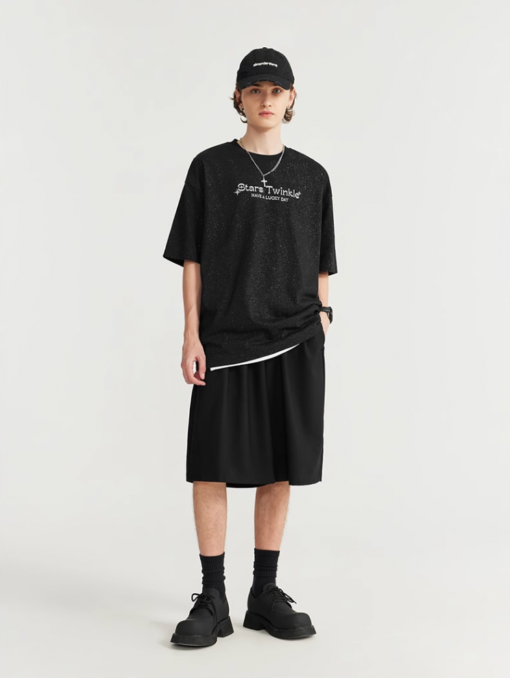 F3F Select Two Tuck Wide Legged Casual Suit Shorts