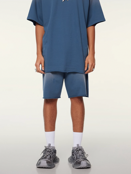 F3F Select Washed Distressed Cut Off Short Sweatpants