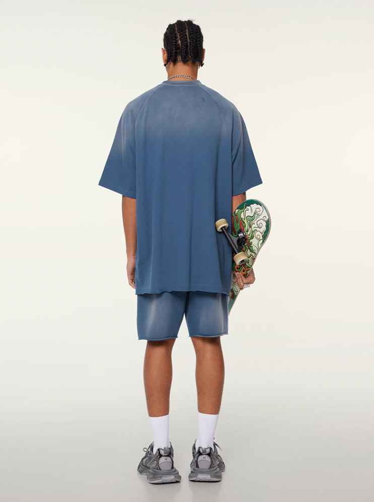 F3F Select Washed Distressed Cut Off Short Sweatpants