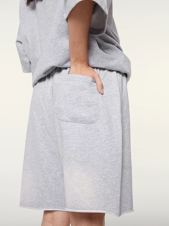 F3F Select Washed Distressed Cut Off Short Sweatpants