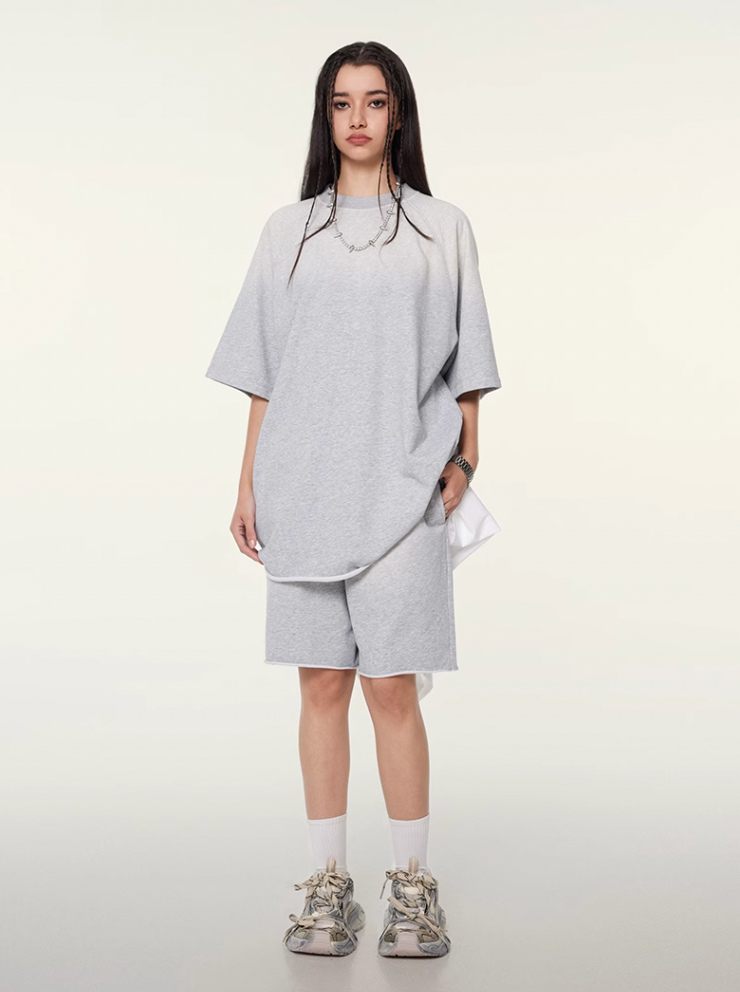 F3F Select Washed Distressed Cut Off Short Sweatpants