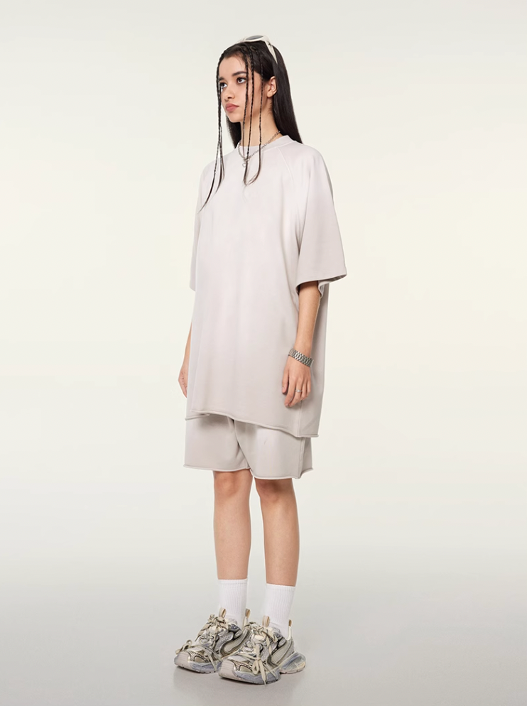 F3F Select Washed Distressed Cut Off Short Sweatpants