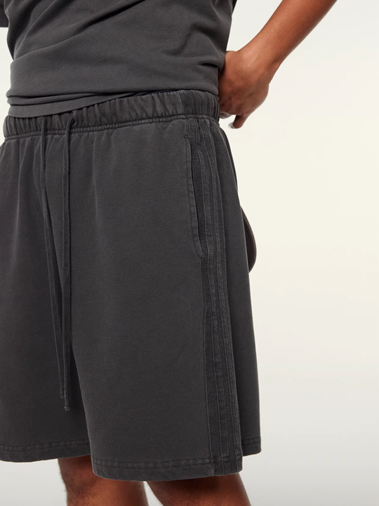 F3F Select Duty Washed & Old Spliced Striped Short Sweatpants