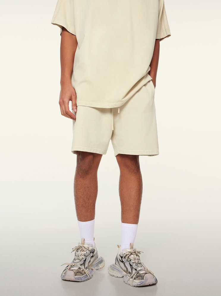 F3F Select Duty Washed & Old Spliced Striped Short Sweatpants