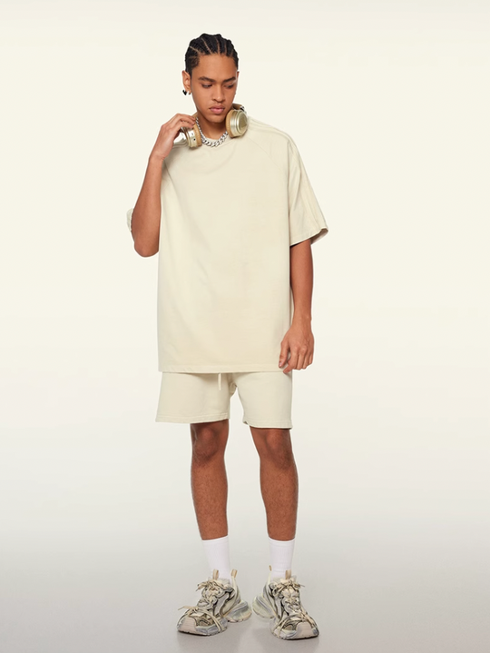 F3F Select Duty Washed & Old Spliced Striped Short Sweatpants