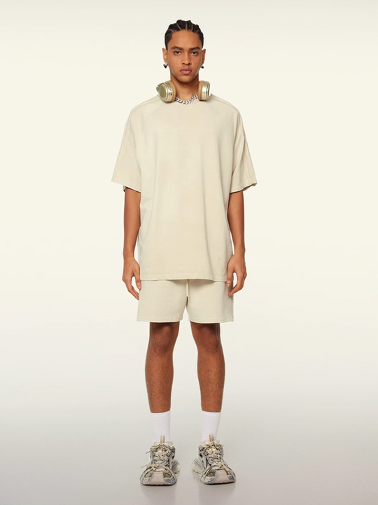 F3F Select Duty Washed & Old Spliced Striped Short Sweatpants