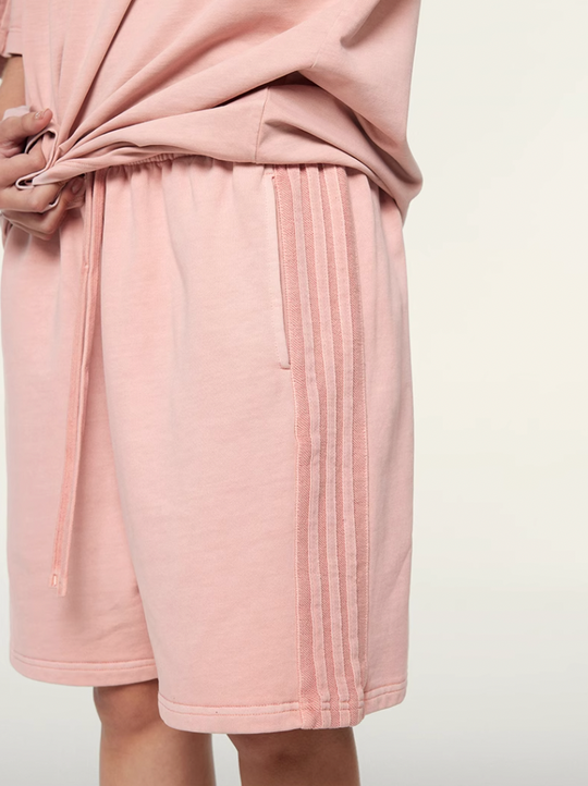 F3F Select Duty Washed & Old Spliced Striped Short Sweatpants