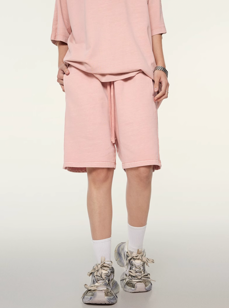 F3F Select Duty Washed & Old Spliced Striped Short Sweatpants