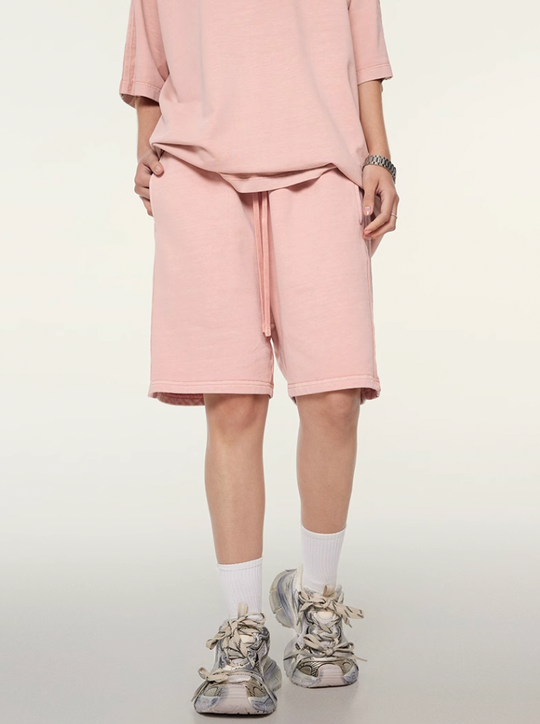 F3F Select Duty Washed & Old Spliced Striped Short Sweatpants