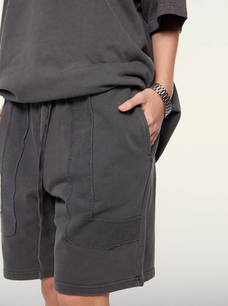 F3F Select Washed & Old Patchwork Short Sweatpants
