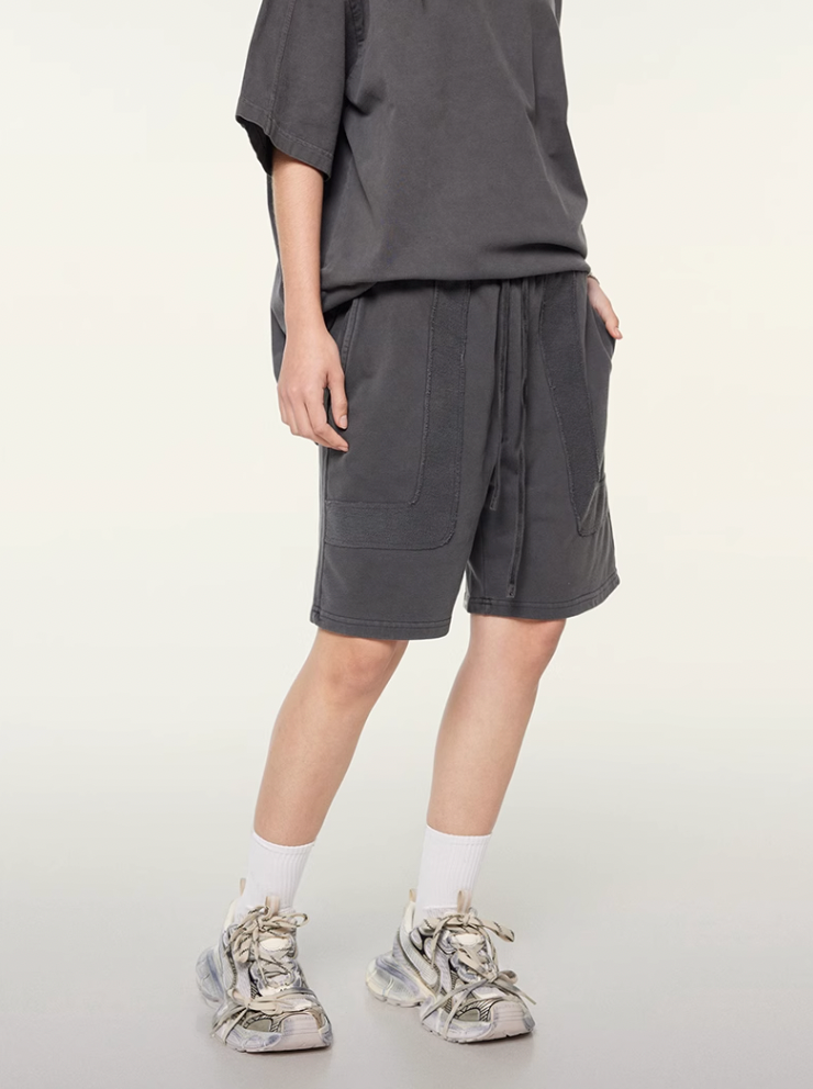 F3F Select Washed & Old Patchwork Short Sweatpants