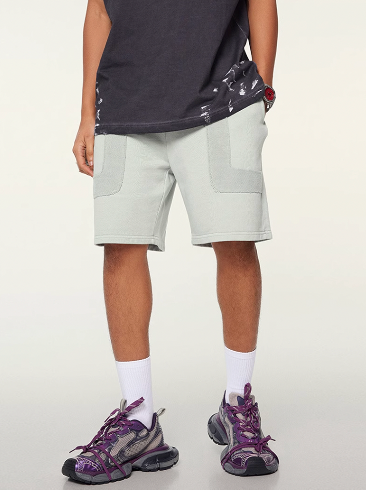 F3F Select Washed & Old Patchwork Short Sweatpants