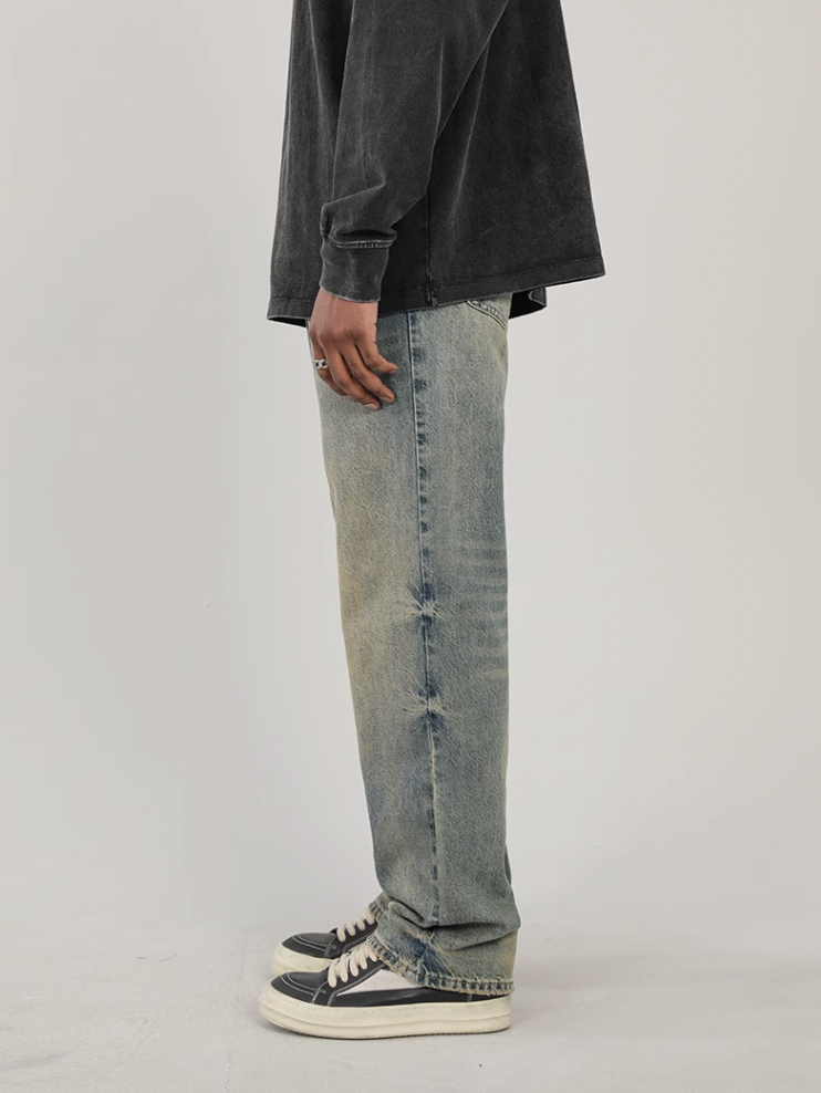 F3F Select Vintage Washed & Old Mud Dyed Blue Jeans