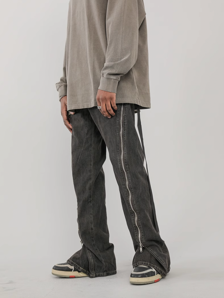 F3F Select Large Zipper Micro Large Washed Jeans