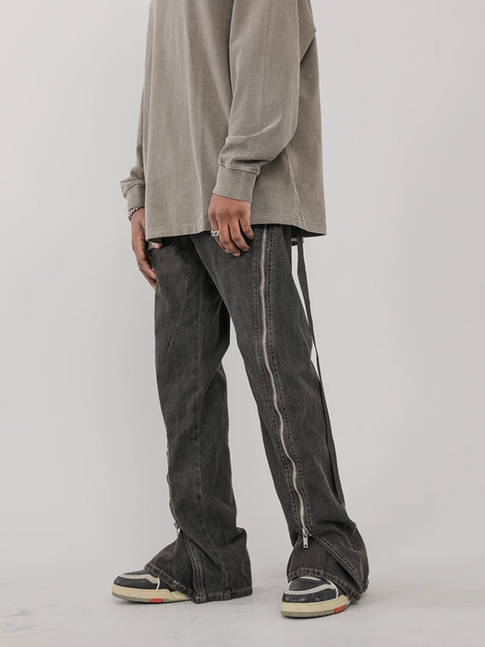 F3F Select Large Zipper Micro Large Washed Jeans