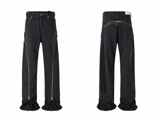 F3F Select Large Zipper Micro Large Washed Jeans