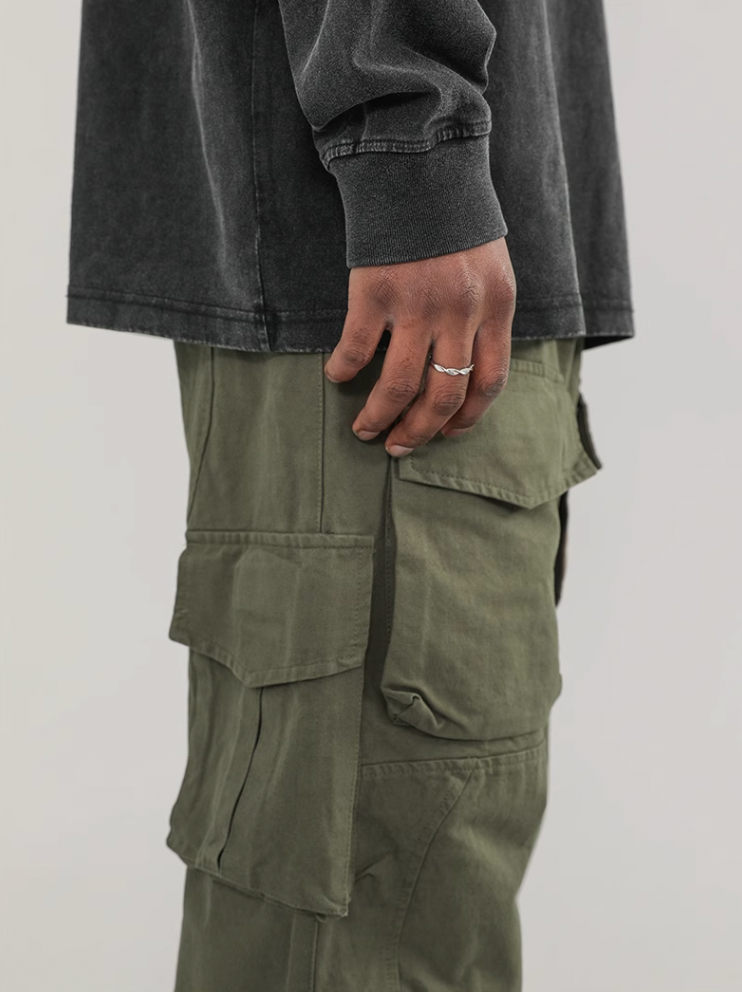 F3F Select Functional Multi Pocket Wide Leg Work Cargo Pants