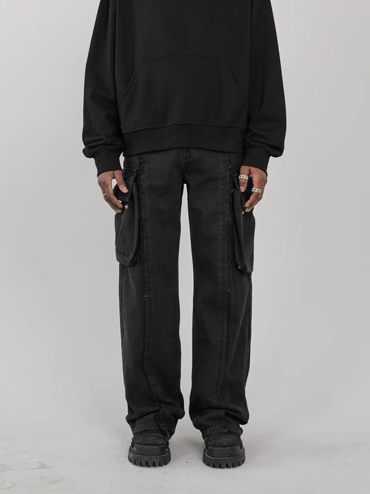 F3F Select Fringe Multi Pocket Work Cargo Jeans