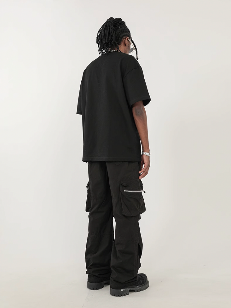 F3F Select Design Zipper Multi Pocket Pleated Work Cargo Pants