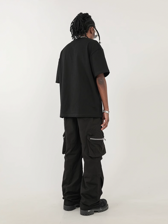 F3F Select Design Zipper Multi Pocket Pleated Work Cargo Pants