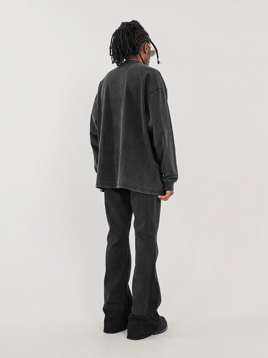 F3F Select Design Stitching Black Flare Jeans