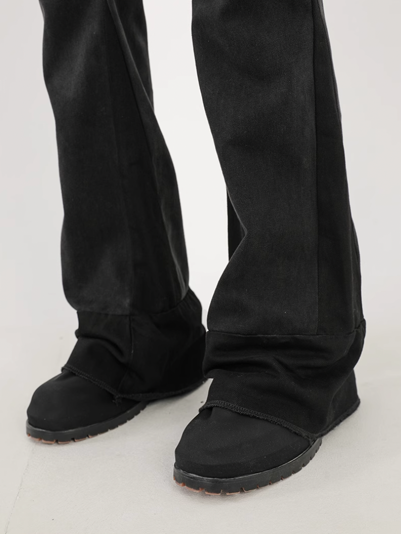 F3F Select Design Stitching Black Flare Jeans