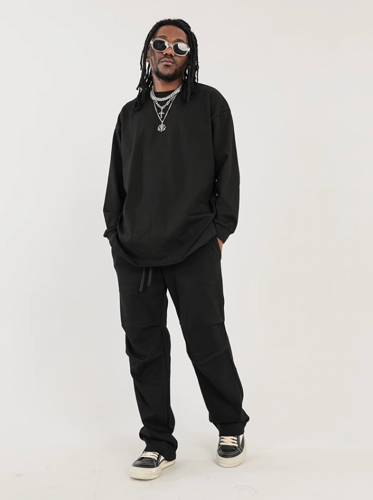 F3F Select High Street Pleated Design Drape Paratrooper Pants