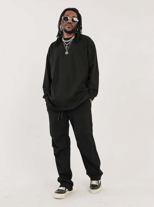 F3F Select High Street Pleated Design Drape Paratrooper Pants