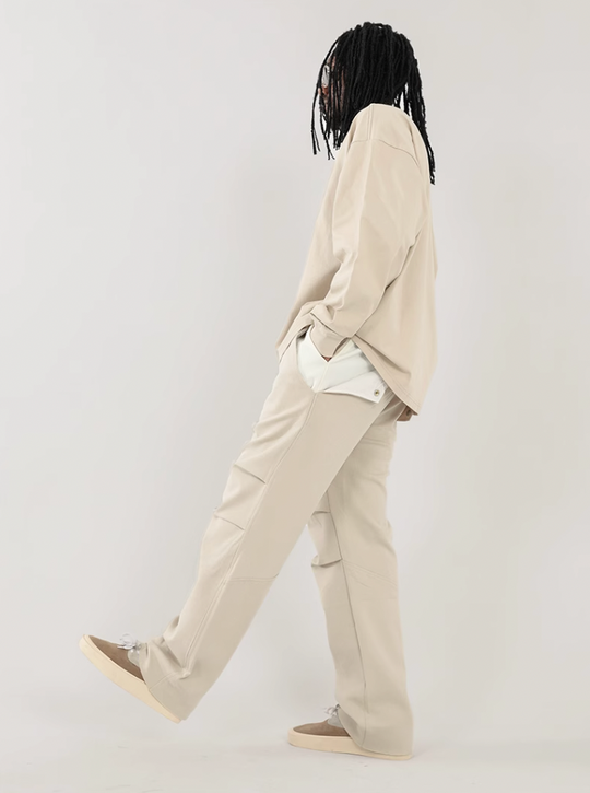 F3F Select High Street Pleated Design Drape Paratrooper Pants