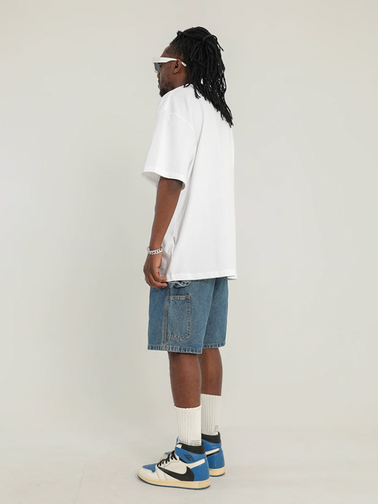 F3F Select Retro Blue Lumberjack Denim Work Shorts