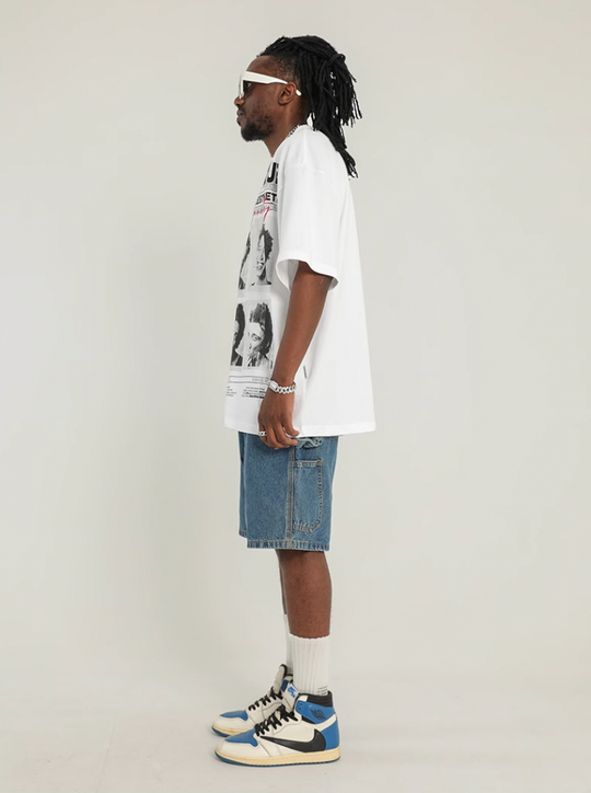 F3F Select Retro Blue Lumberjack Denim Work Shorts