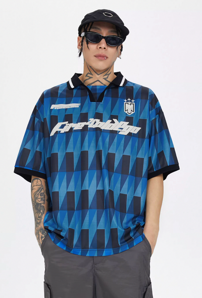 F2CE Retro Soccer Jersey Polo Shirt