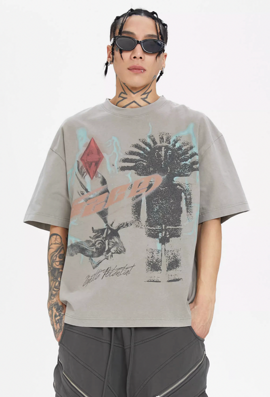 F2CE Vintage Retro Printed Tee