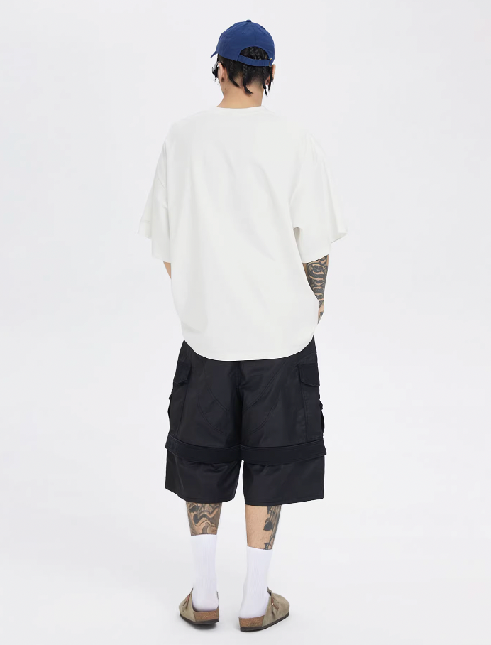 F2CE Brush Wax Coated Multi Pocket Work Cargo Shorts