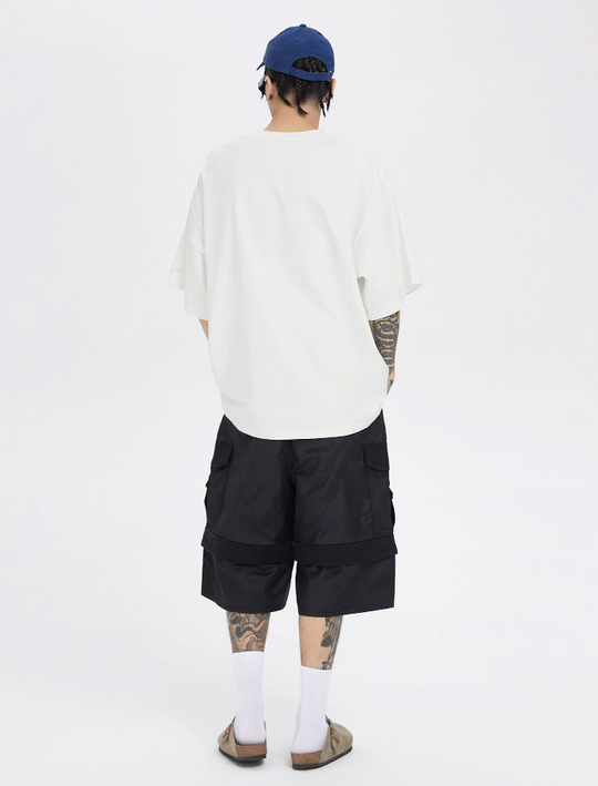 F2CE Brush Wax Coated Multi Pocket Work Cargo Shorts