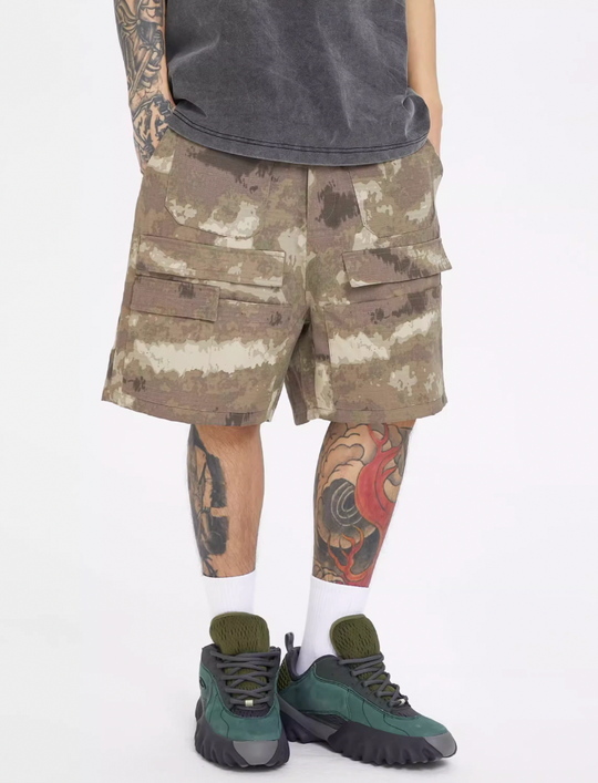 F2CE Camouflage Multi Pocket Work Cargo Shorts