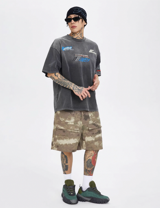 F2CE Camouflage Multi Pocket Work Cargo Shorts