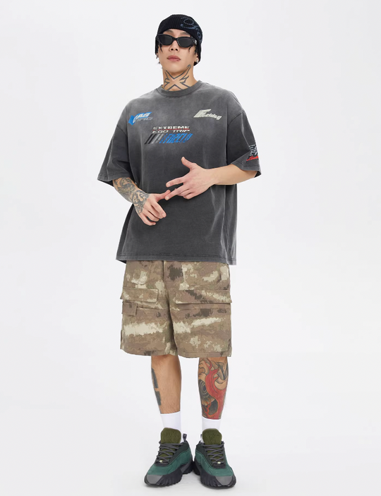 F2CE Camouflage Multi Pocket Work Cargo Shorts