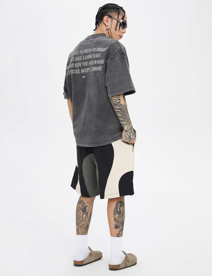 F2CE Stitching Contrast Color Nylon Basketball Shorts