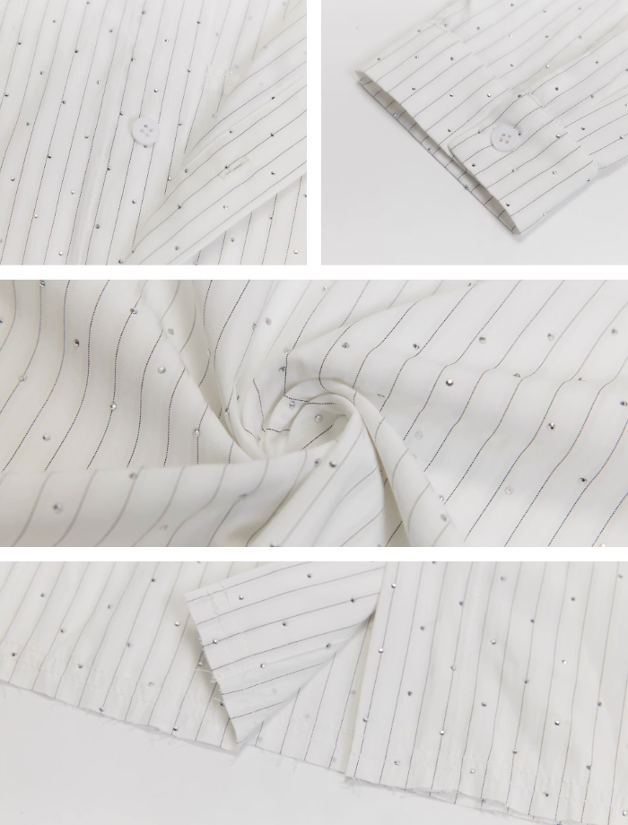 JHYQ Hot Diamond Striped Long Sleeved Shirt
