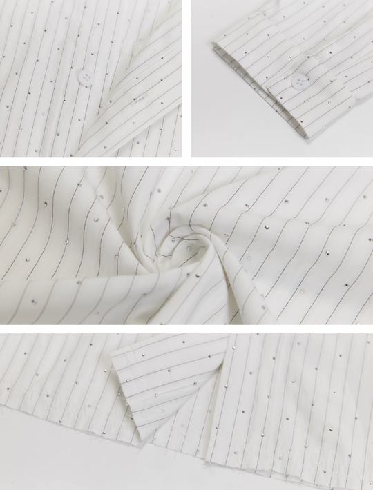 JHYQ Hot Diamond Striped Long Sleeved Shirt