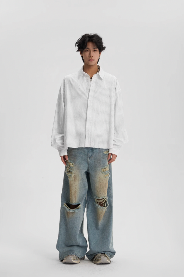 JHYQ Hot Diamond Striped Long Sleeved Shirt