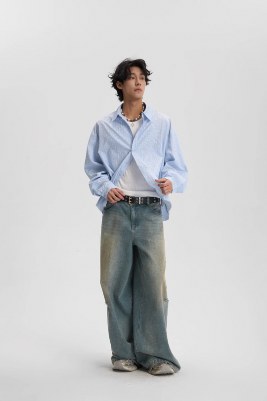 JHYQ Hot Diamond Striped Long Sleeved Shirt