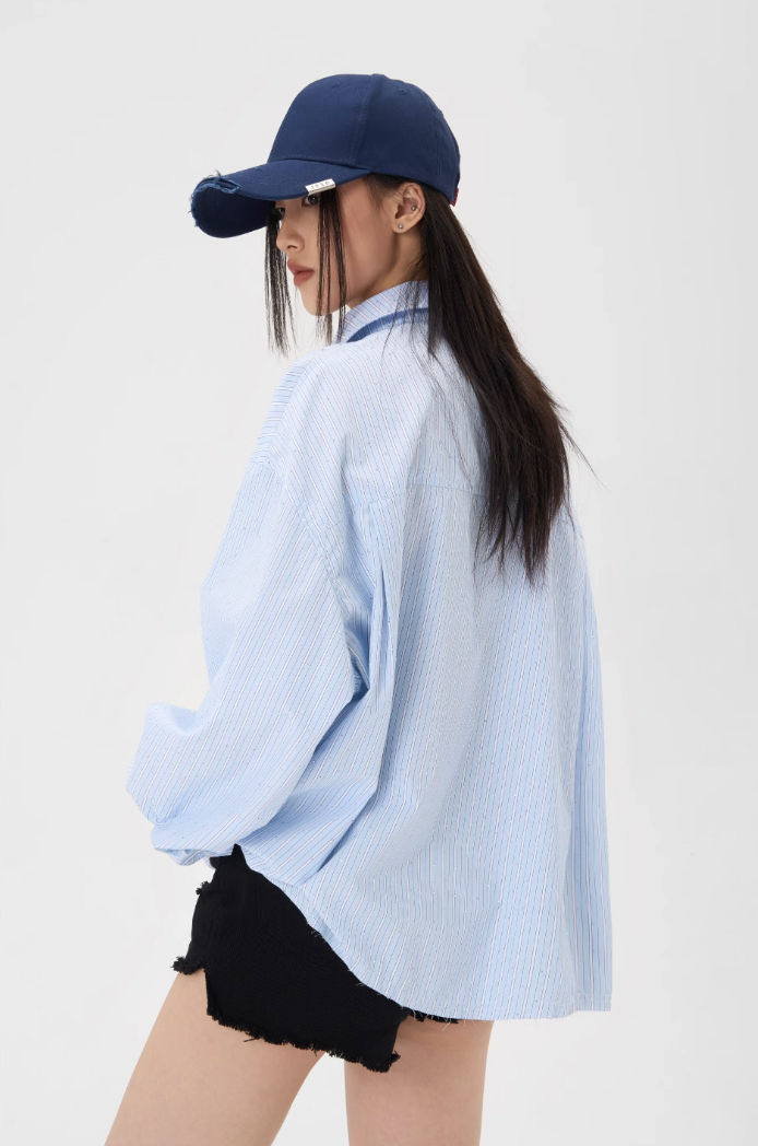 JHYQ Hot Diamond Striped Long Sleeved Shirt