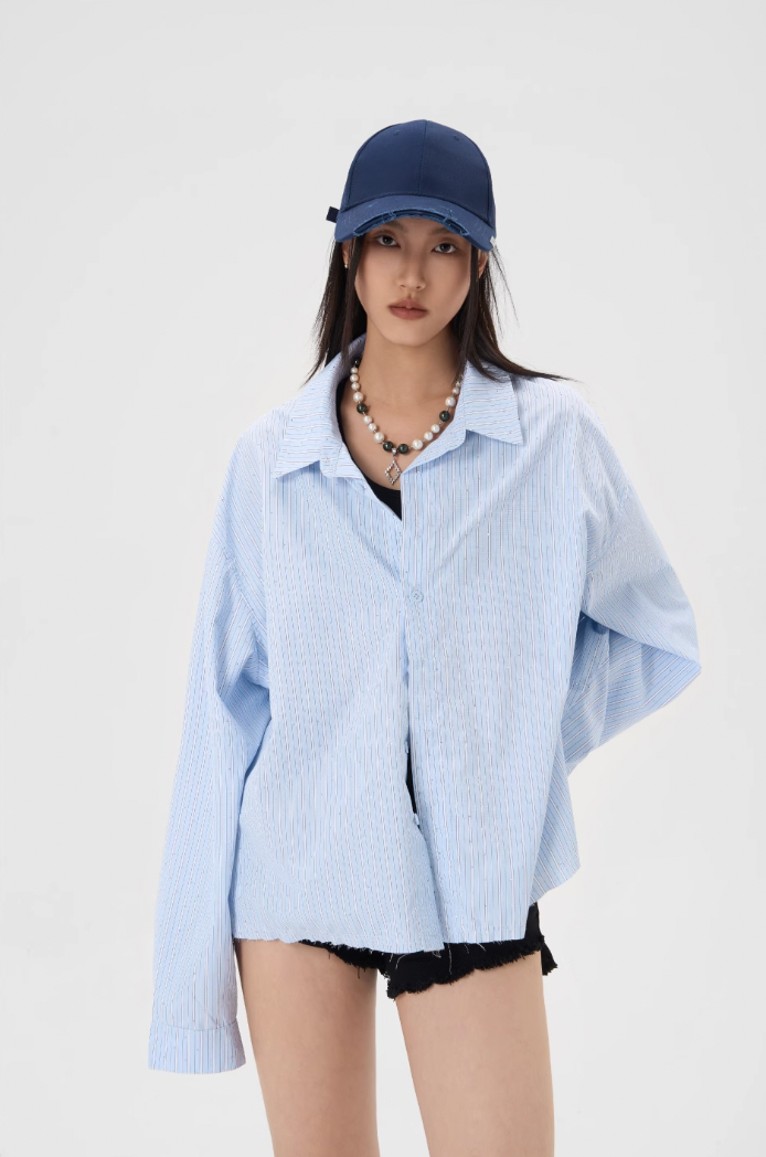 JHYQ Hot Diamond Striped Long Sleeved Shirt